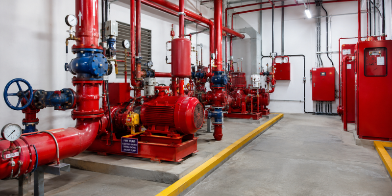 Fire hydrant pabrik pump room.