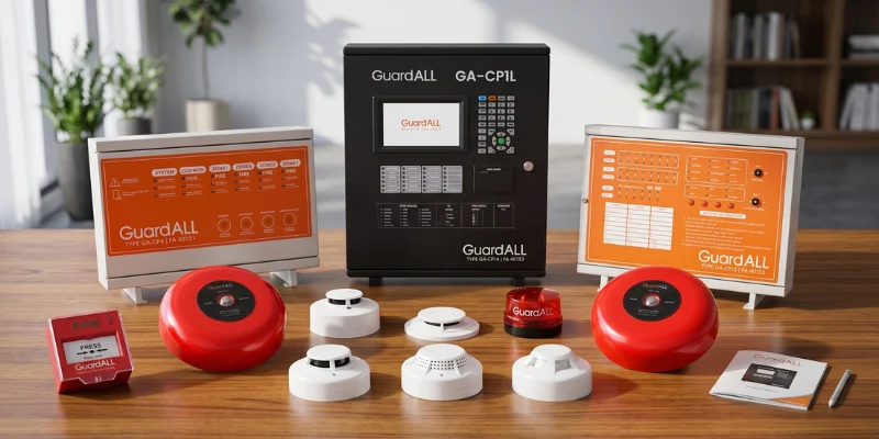 Distributor fire alarm GuardALL semua komponen.