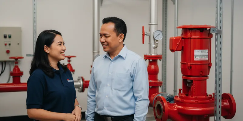 Kontraktor pompa hydrant pemadam kebakaran.