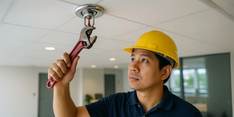 Perawatan Fire Sprinkler.
