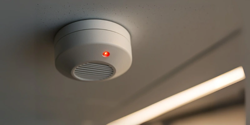 Photoelectric smoke detector dan fungsinya.
